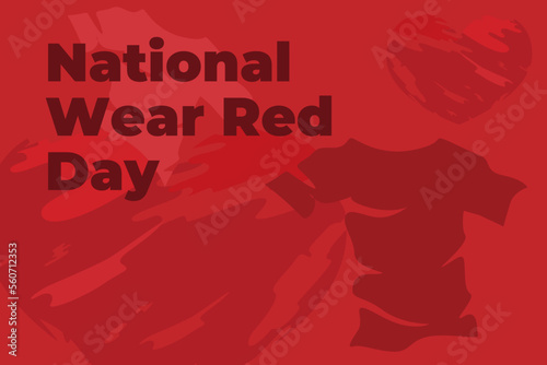 Illustration vector graphic of national wear red day 
