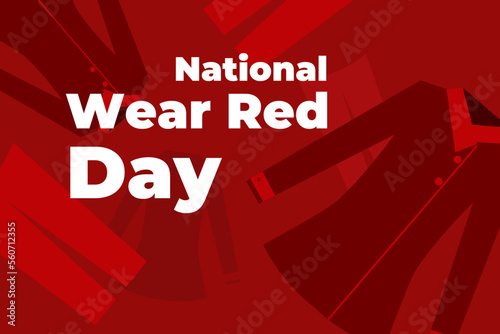 Illustration vector graphic of national wear red day