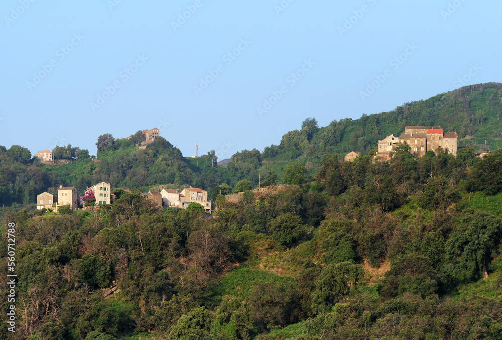 San-Giovanni-Di-Moriani village in Corsica mountain
