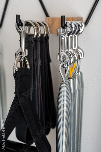 Set of various pilates equipment