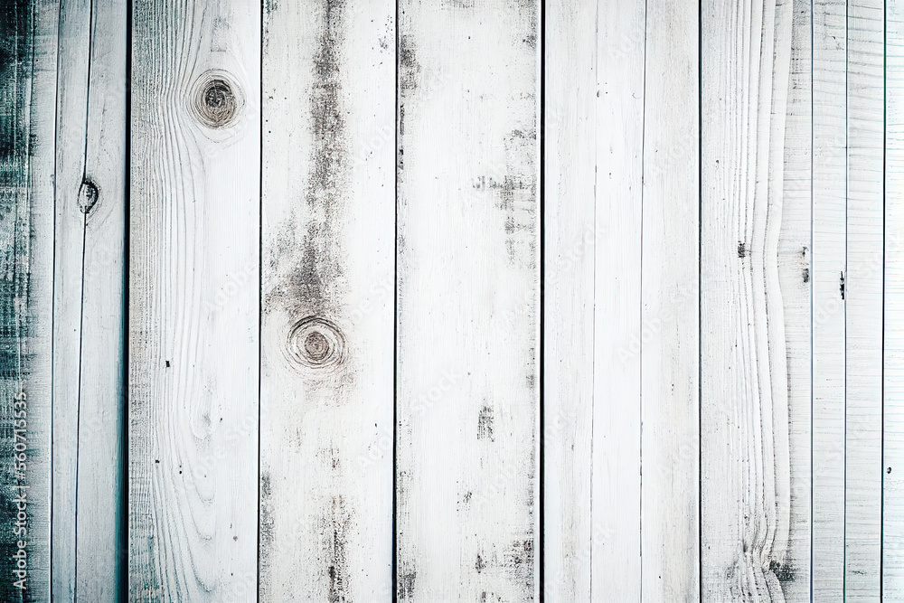 White wood wall background, generative AI