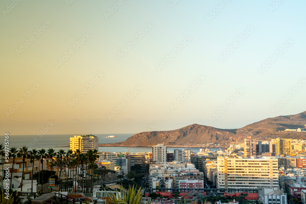 as Palmas of Gran Canaria skyline wiew
