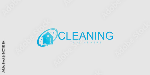 Logo design cleaning inspiration for business premium vector