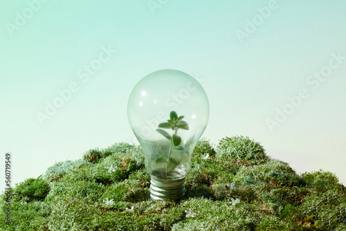 Renewable energy concept Earth Day or environment protection  photo