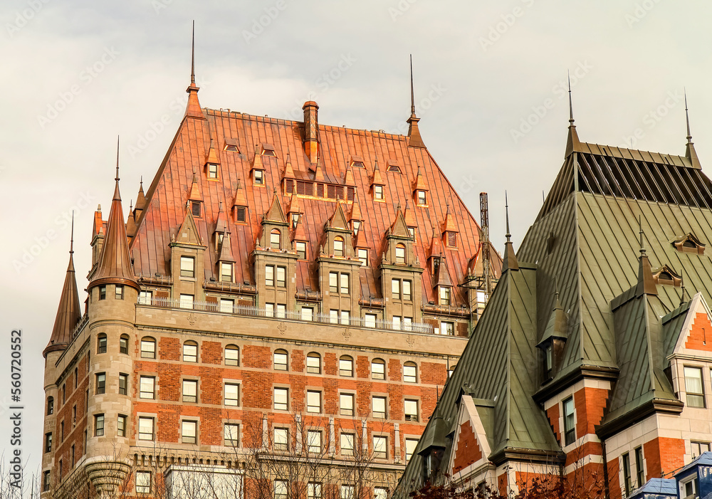 Fototapeta premium a famous hotel in Quebec City