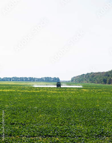 Spreading pesticides photo