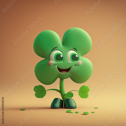 Happy Cartoon Shamrock (Gen...