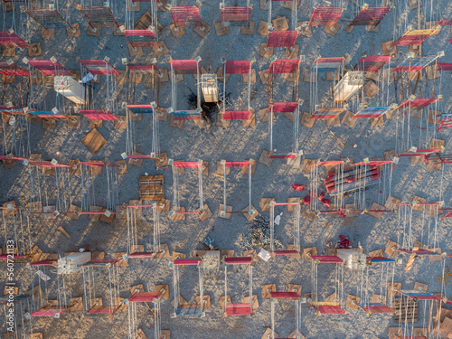 Aerial view of construction site, Decatur, Georgia, USA photo