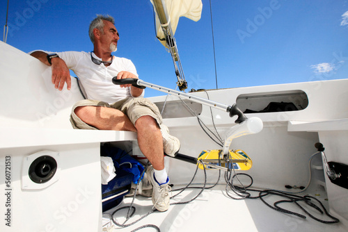 A skipper prepares ship to take part in a transatlantic race photo