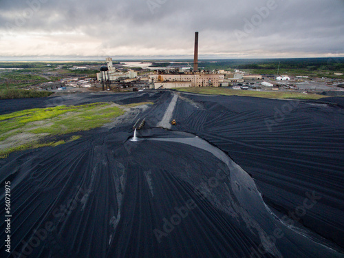 Aerial View of Nickel Mine and Smelter, Thompson, Manitoba, Canada photo