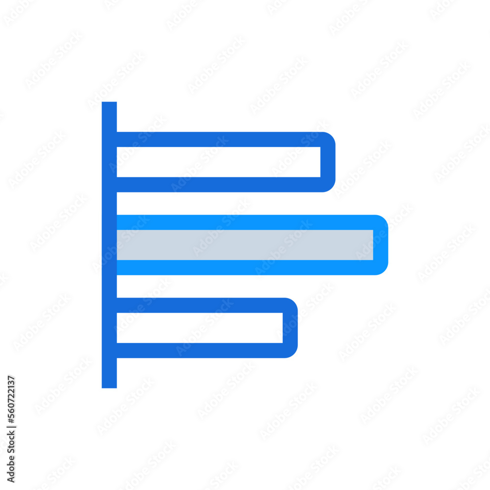 Bar business icon with blue duotone style. Line, white, outline, flat, graphic, object, pictogram. Vector illustration Bar business icon with blue duotone style. Line, white, outline, flat, graphic, object, pictogram. Vector illustration