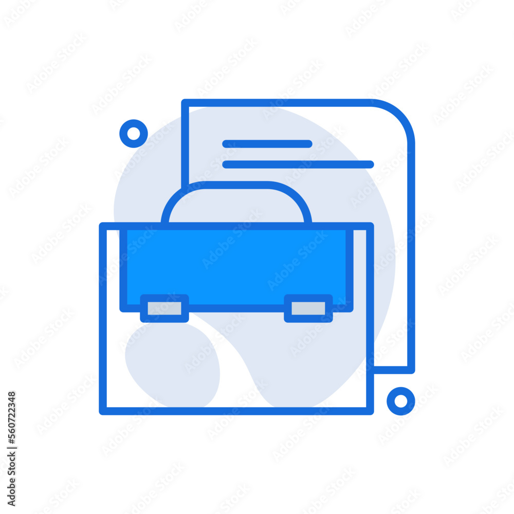 Business Case business icon with blue duotone style. Suitcase, luggage, brief, object, baggage, accessory, linear. Vector illustration Business Case business icon with blue duotone style. Suitcase, luggage, brief, object, baggage, accessory, linear. Vector illustration