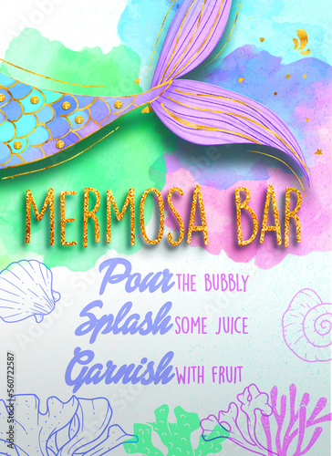 Photography Mermaid drinking stop party