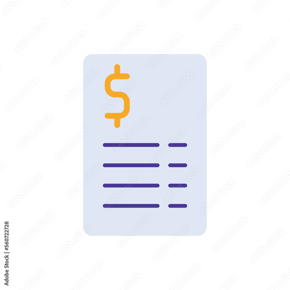 Pricelist business icon with purple and orange duotone style. Purchase, paper, document, bill, invoice, finance, file. Vector illustration Pricelist business icon with purple and orange duotone style. Purchase, paper, document, bill, invoice, finance, file. Vector illustration