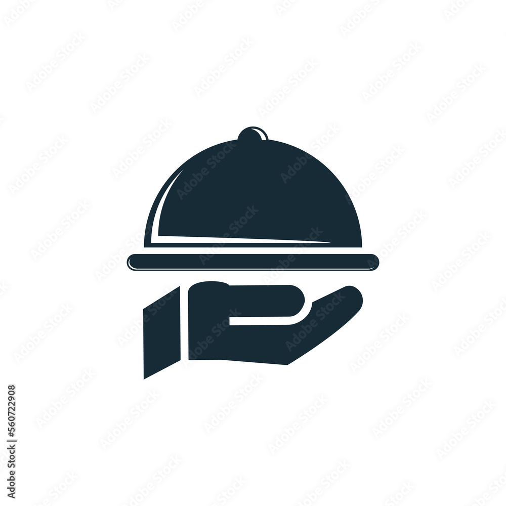Tray Restaurant Icon Design Template Elements