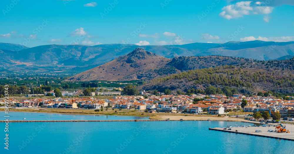 view over the port of Nafplio, Greece