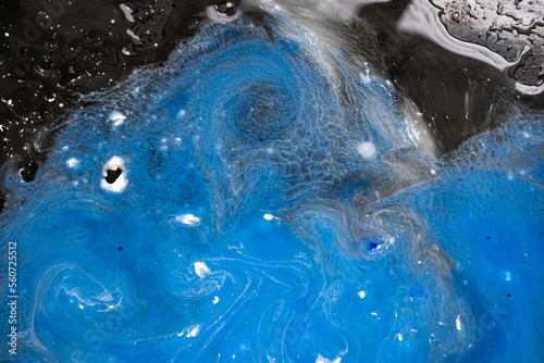 abstract liquid ink background with oil paints