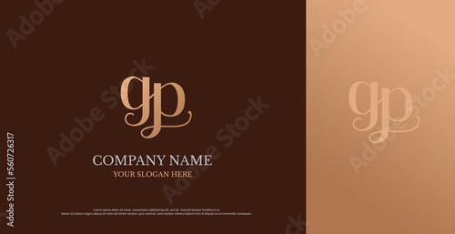 Initial GP Logo Design Vector 