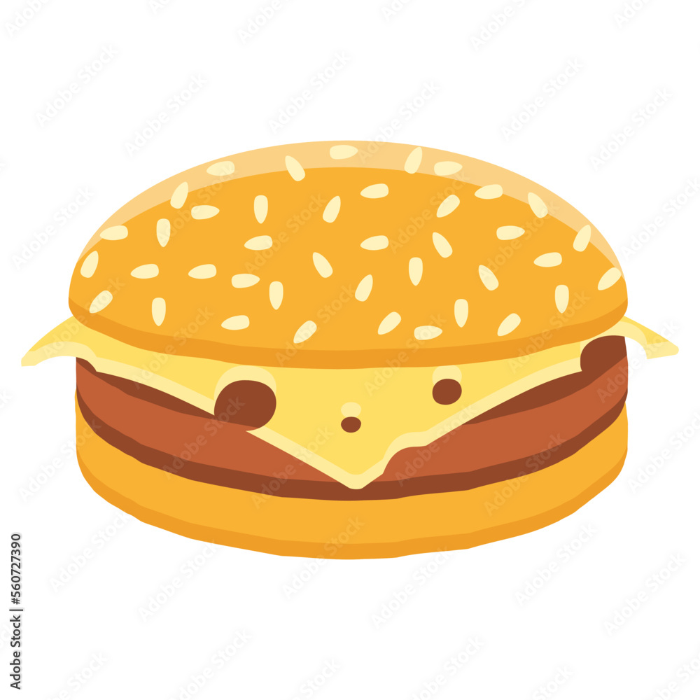 cheeseburger food flat icon vector illustration cheeseburger food flat icon vector illustration