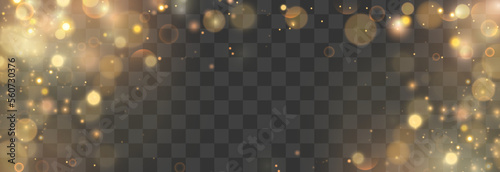 Soft blurred bokeh and lights isolated on png background. Festive luminous background. Vector glowing bokeh lights concept isolated on transparent background