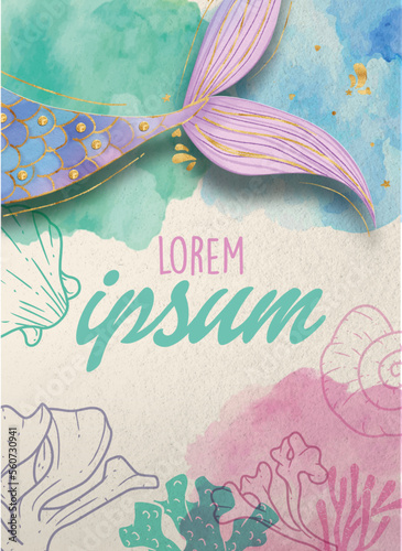 Mermaid greeting card