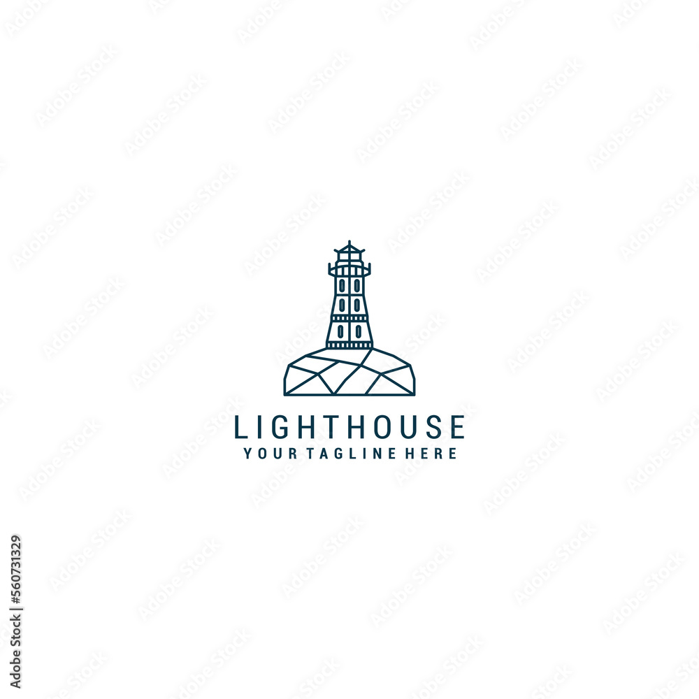 Light house logo design icon vector Light house logo design icon vector