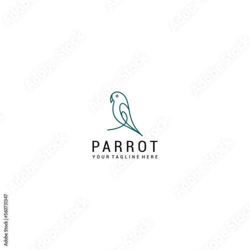 Parrot logo design icon vector