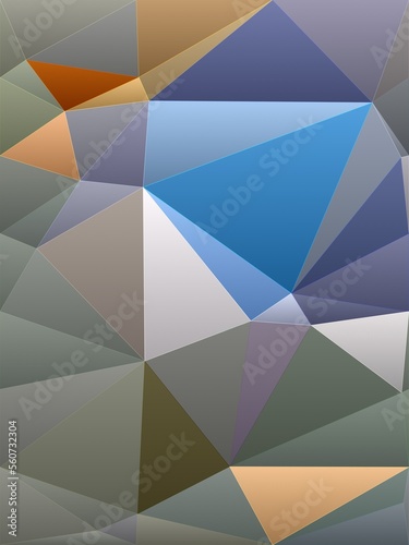 Low Poly Colorful Geometrical Artwork