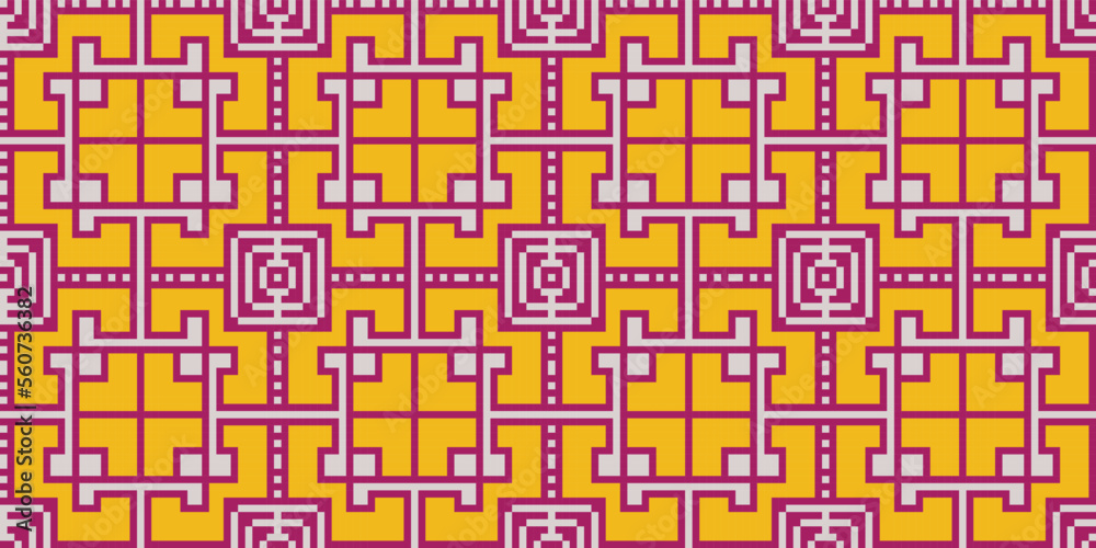 Traditional Palestinian motifs seamless pattern