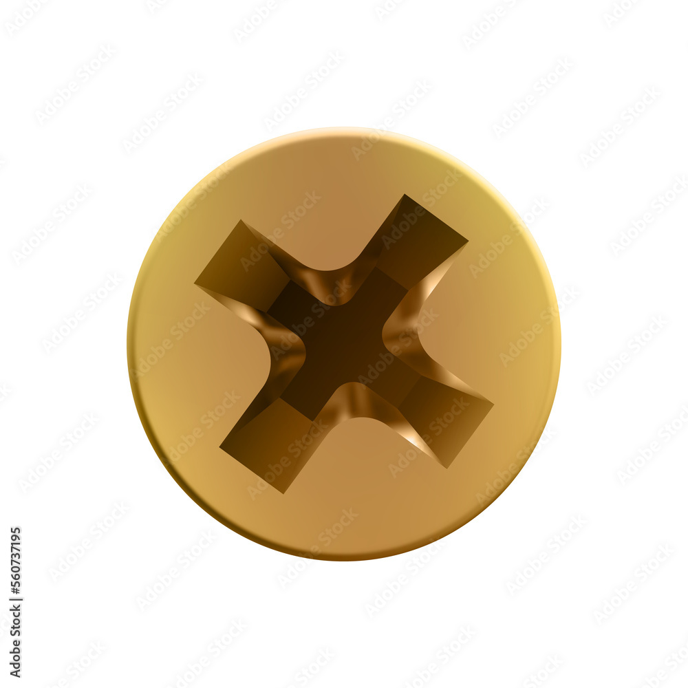 Gold light self-tapping screw. Twisted in surface, isolated. Ph. png Gold light self-tapping screw. Twisted in surface, isolated. Ph. png