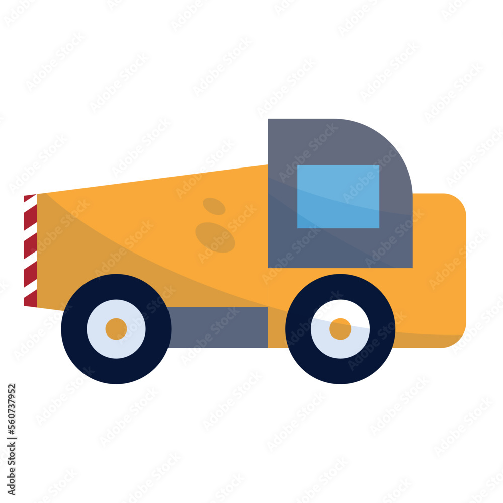 Isolated construction truck vehicle icon Vector Isolated construction truck vehicle icon Vector