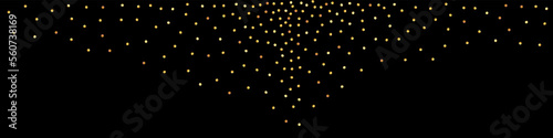 Golden Dot Modern Vector Black Panoramic