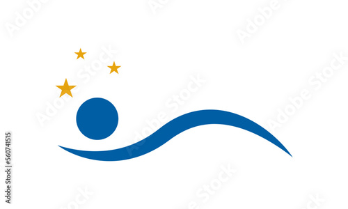 Logo Bed Memory foam Brand, sleep, blue, mattress
