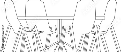 sketch vector illustration of dining room chair