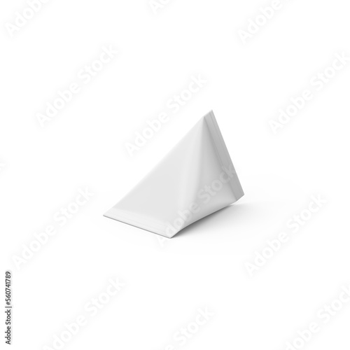 Blank white triangular juice package