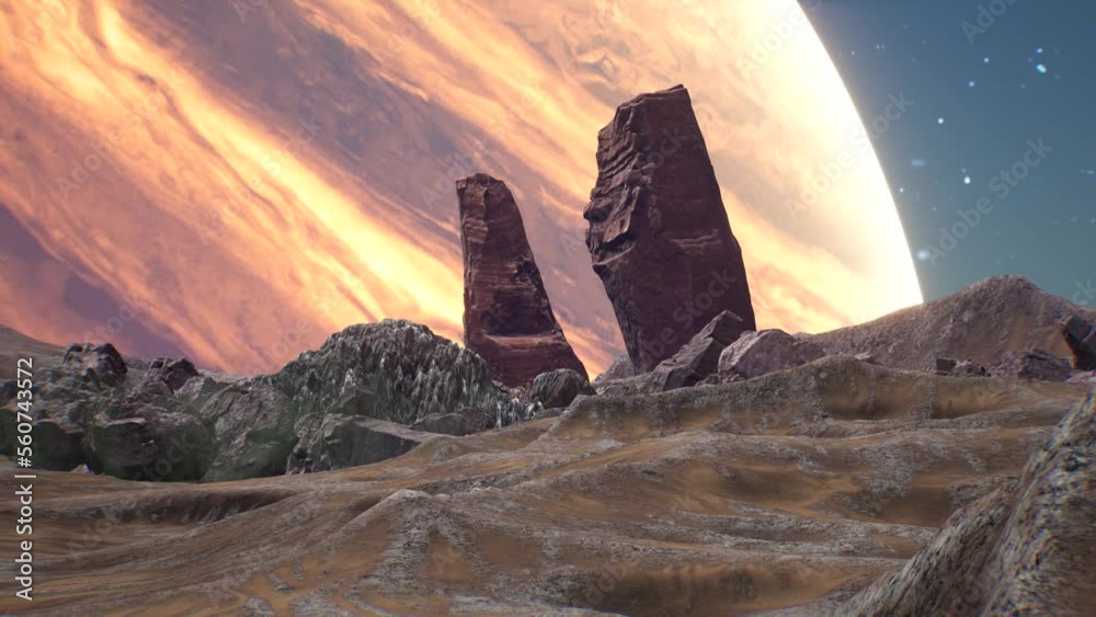 Jovian Satellite, Alien Extraterrestrial Plants, Universe 3D