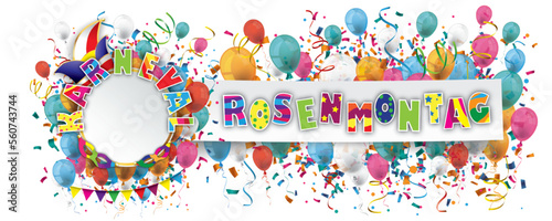 Karneval Rosenmontag Banner
