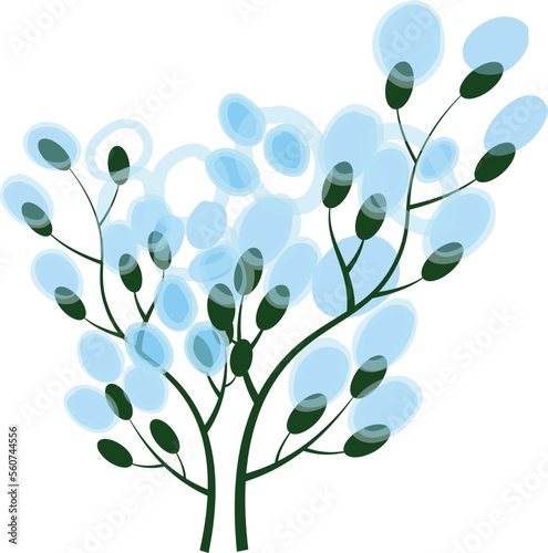 A beautiful ornamental plant.  Vector file for designs.