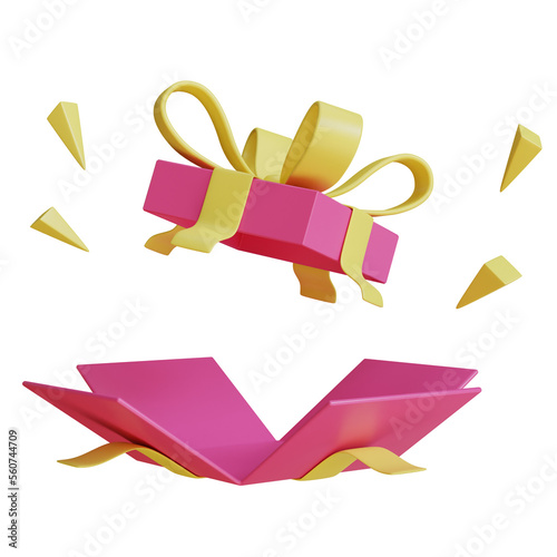 gift box giveaway 3d rendering illustration