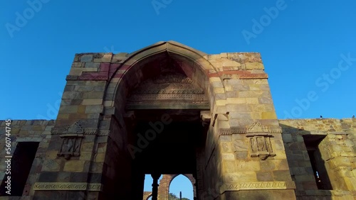 The Tomb of Iltutmish, located within the Qutub Complex in Delhi, India, is an exemplary architectural marvel from the early medieval period. photo