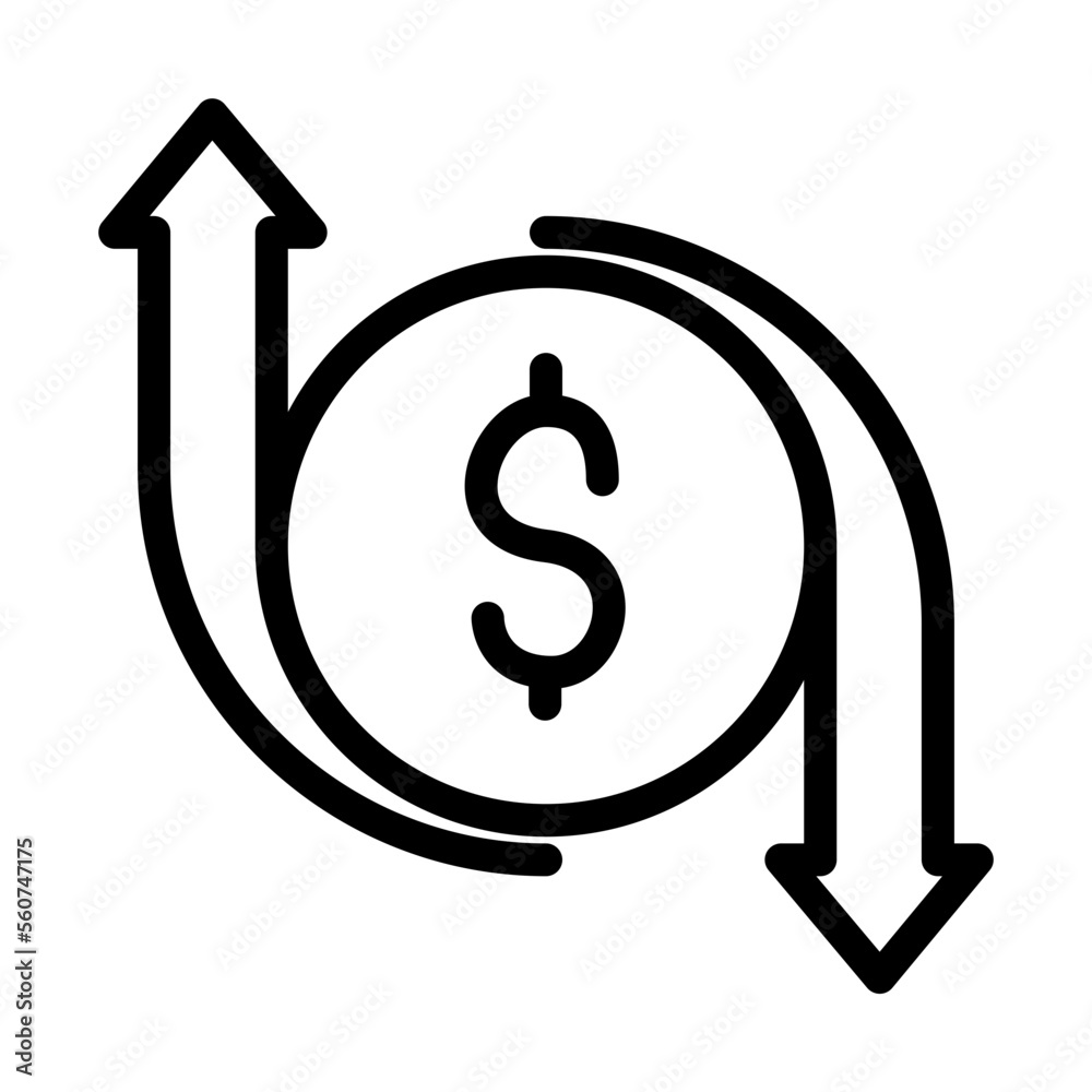 Borrow arrow design vector icon Borrow arrow design vector icon