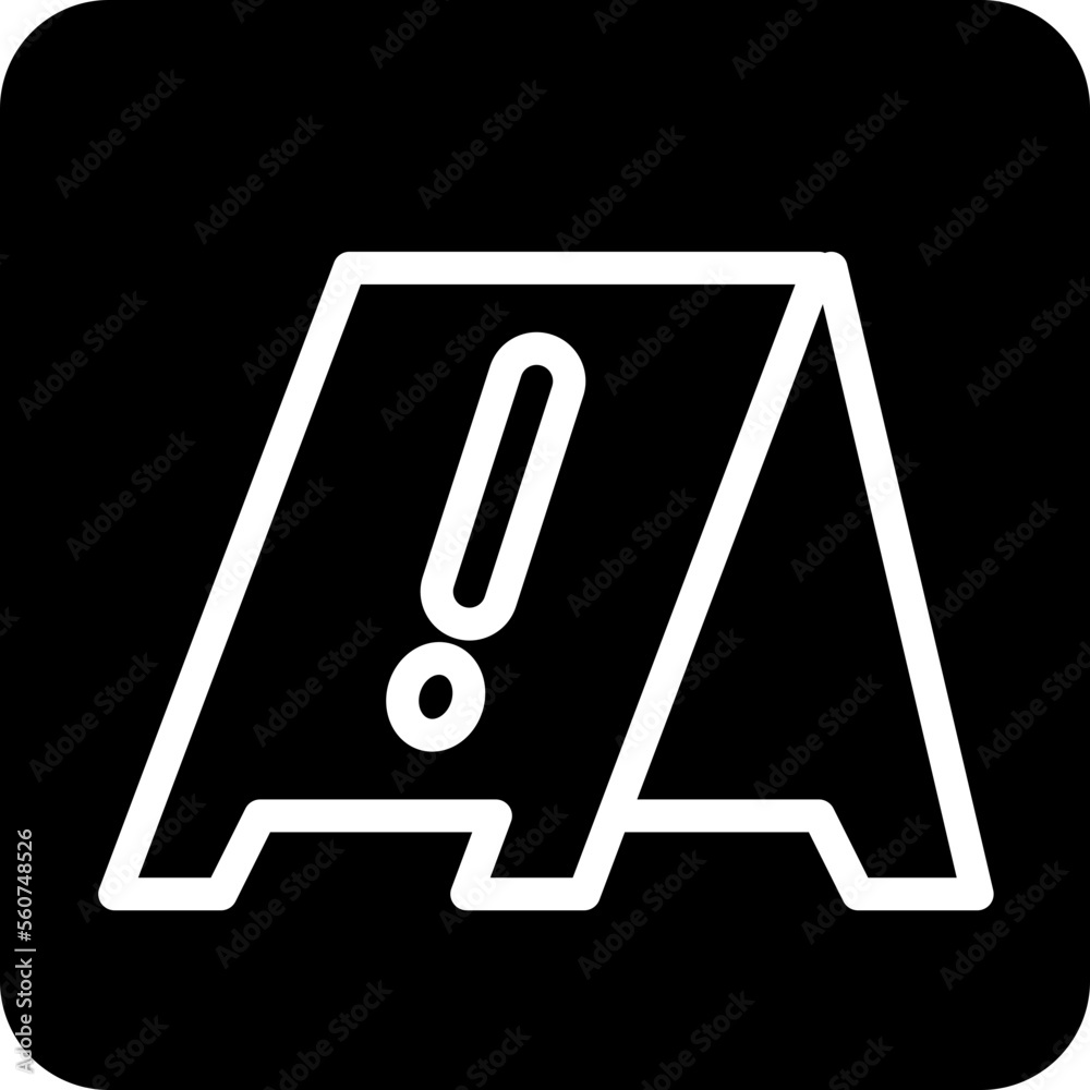 Solid attention sign vector icon Solid attention sign vector icon