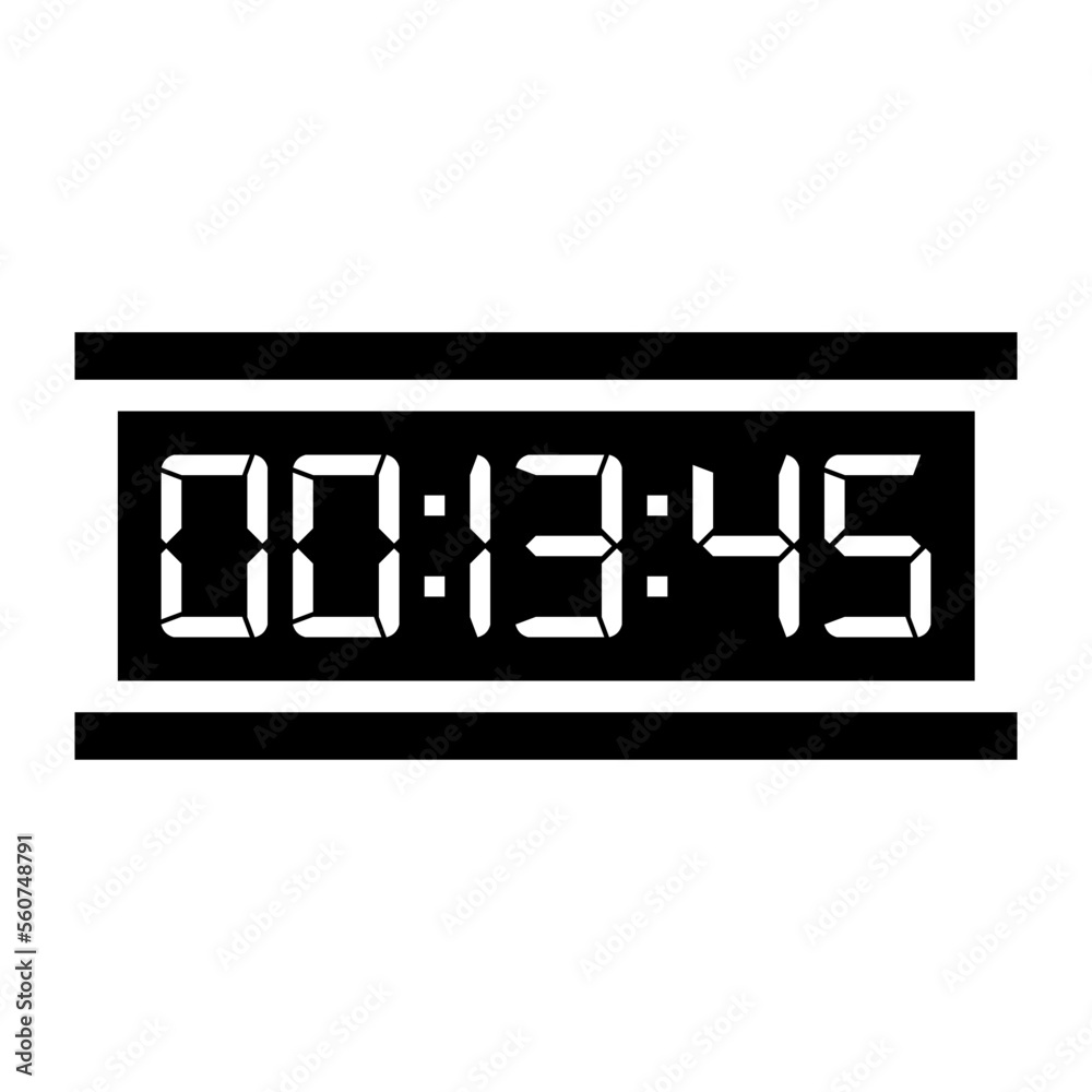 Digital clock icon vector design illustration.