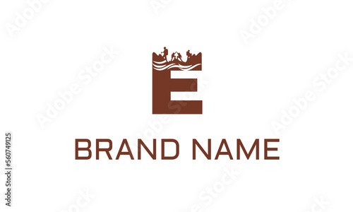 a,b,c,d,e,f,g,h,i,j,k,l,m,n,o,p,q,r,s,t,u,v,w,x,y,z, logo, hiker, trekking, vector, adventure, icon, outdoor, man, mountain, travel, silhouette, climber, typography, sport, text, active, graphic, back