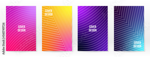 Minimal Poster. Pastel Soft. Rainbow Gradient Set.