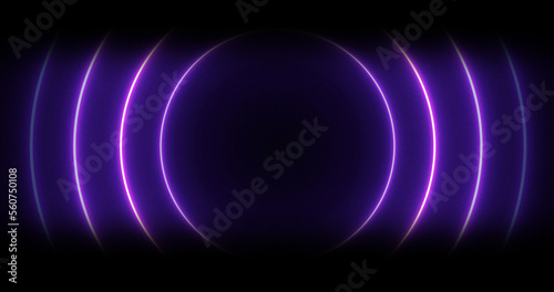 Neon Wave abstract background with glowing lines
