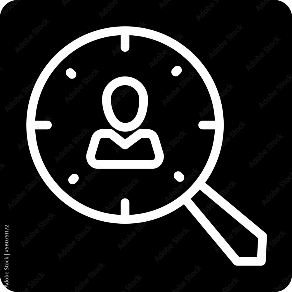 Solid Search customer vector icon Solid Search customer vector icon