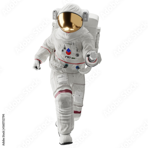 astronaut posing like space parson in-universe 3d render with transparent background