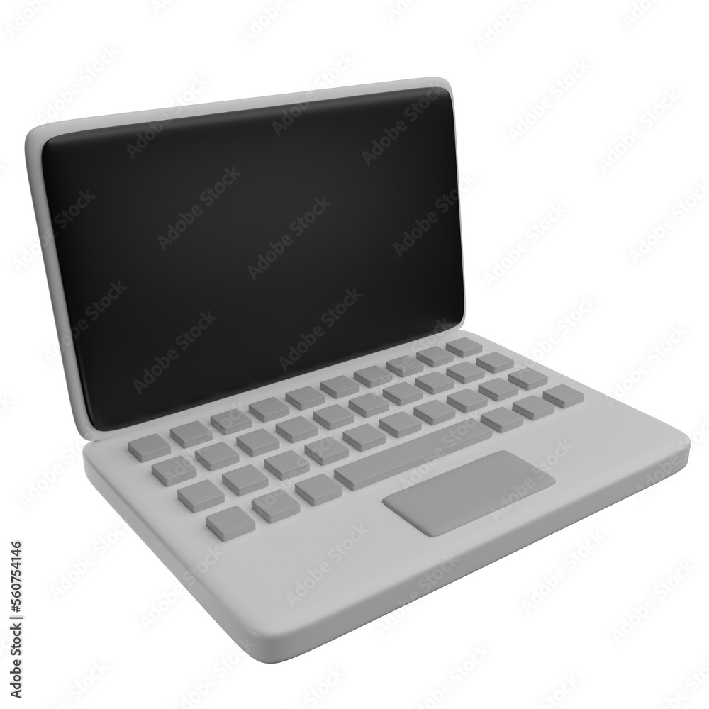 laptop 3d rendering illustration laptop 3d rendering illustration
