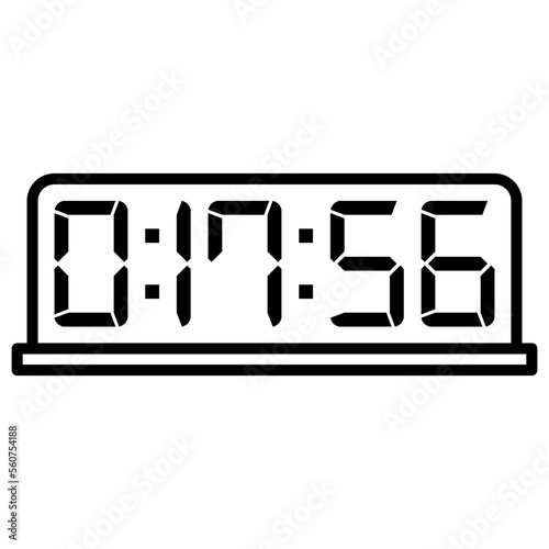 Digital clock icon vector design illustration.